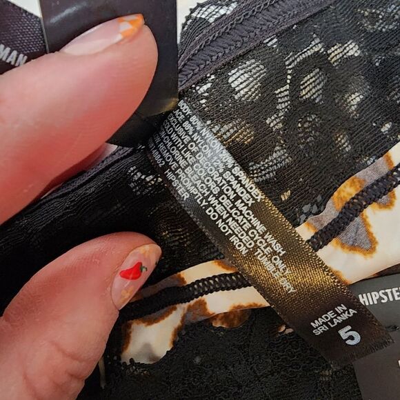 5X 28W Torrid Leopard Hipster Panty Lattice Back Lace Trim Second Skin Stretch - Picture 7 of 8